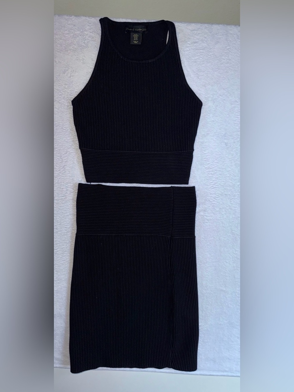 House of Harlow 1960 Ribbed 2PC Set Crop + Skirt - Picture 6 of 12